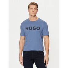 Hugo Erkek %100 Pamuklu Logolu Kısa Kollu Mavi1 T-Shirt 50467556-476