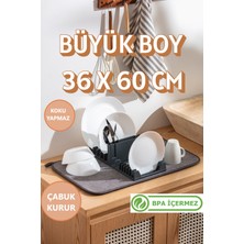 PremiumPort Katlanabilir Mikrofiber Matlı Büyük Boy Tezgah Üstü 3 Parça Bulaşık Seti