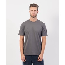 Boss Erkek Regular Fit Kısa Kollu Düz Bisiklet Yaka Gri T-Shirt 50468347-032