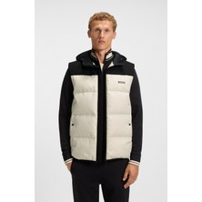 Boss Erkek Su Geçirmez Kuş Tüyü Dolgulu Kapüşonlu Bej Yelek 50548711-131