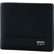 Boss Erkek Metalik Logo Etiketli Dikiş Detaylı Lacivert Cüzdan 50552881-405