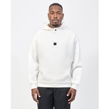 Hugo Erkek Rahat Kesim Monogram Logolu Pamuklu Yuvarlak Yaka Uzun Kollu Beyaz Sweatshirt 50530191-102
