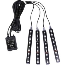 Araç Içi Aydınlatma Kumandalı 12 LED Ayak Altı LED Ambiyans Işığı Sese Duyarlı Kumandalı - Lisinya