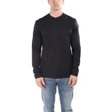 Boss Erkek Slim Fit Bisiklet Yaka Uzun Kollu Siyah T-Shirt 50554524-001