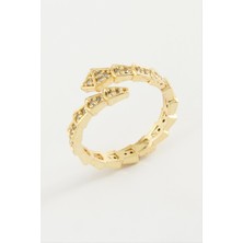 Nacario Yılan Zirkon Taşlı Yüzük