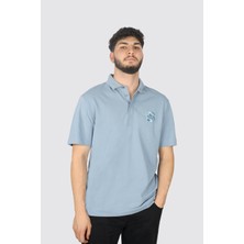 Boss Erkek Pamuklu Polo Yaka Kısa Kollu Günlük Kullanım Mavi Polo Yaka T-Shirt 50518753-490