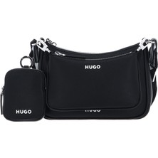 Hugo Kadın Marka Logolu Ayarlanabilir Omuz Askılı Siyah1 Omuz Çantası 50516579-005