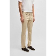 Boss Erkek Dar Kalıp Esnek ve Yumuşak Kumaş Düz Paça Bej Pantolon 50540048-275
