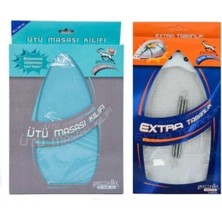 Feyza Design Yeşil Yanmaz Ütü Masası Kılıfı ve Parlatıcı Tabanlık Takımı