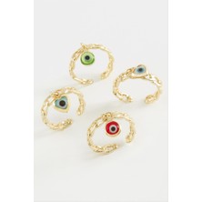 Nacario Nazar Zincir Şekilli Metal Yüzük