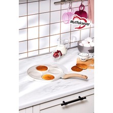 PremiumPort Biogranit Döküm 4'lü Pankek ve Yumurta Tavası 26 Cm, Dayanıklı ve Şık Tasarım