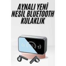 Yeni Nesil Kablosuz Kulaklık Aynalı Powerbank Özellikli Bluetooth Bağlantılı Dijital Göstergeli - Lisinya