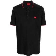 Hugo Erkek Slim Fit Pamuklu Kısa Kollu Polo Yaka Siyah1 Polo Yaka T-Shirt 50490775-001