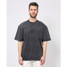 Erkek Bisiklet Yaka Kısa Kol Hugo Yazı Detay Regular Fit Siyah T-Shirt 50535302-001