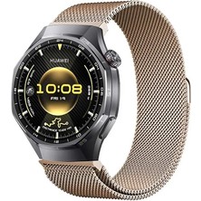 Dexmon Huawei Watch Gt Gt2 GT2E Gt3 Gt4 Gt 5 Gt6 Pro Se Elite 46MM Uyumlu 22MM Metal Hasır Paslanmaz Kordon