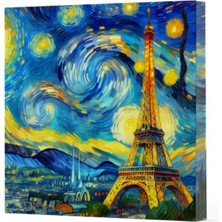 Lisinya Van Gogh 9 Eyfel Kulesi - Çizgisiz Yan Boyamalı Defter