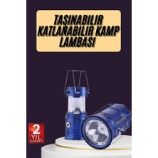 Kamp Feneri Şarj Edilebilir Güneş Enerjili Işıldak USB Şarjlı - Lisinya