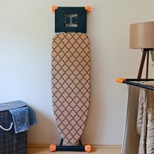 Feyza Design Büyük Boy Ipli Keçeli Ütü Masası Kılıfı 55X140CM Damask Desen