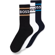 Boss Erkek Pamuklu Logolu Dokuma Kumaş Çok Renkli Çorap 50469371-969