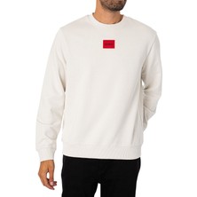 Hugo Erkek Regular Fit Bisiklet Yaka Uzun Kol Pamuklu Beyaz Sweatshirt 50447964-101
