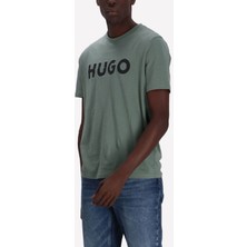 Hugo Erkek %100 Pamuklu Logolu Kısa Kollu Yeşil T-Shirt 50467556-343