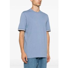 Boss Erkek Regular Fit Kısa Kollu Düz Bisiklet Yaka Mavi 3 T-Shirt 50501097-490