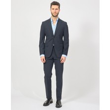 Boss Erkek Dar Kesim Esnek Hafif Kumaş Lacivert Takım Elbise 50534979-404