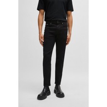 Boss Erkek Denim Slim Fit Yüksek Bel Günlük Kullanım Siyah Jeans 50520837-003