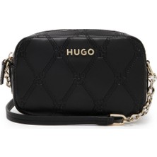 Hugo Kadın Ayarlanabilir Çapraz Askılı Logo Desenli Siyah Omuz Çantası 50523697-001