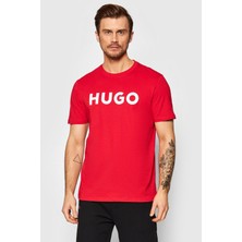 Hugo Erkek %100 Pamuklu Logolu Kısa Kollu Kırmızı T-Shirt 50467556-693