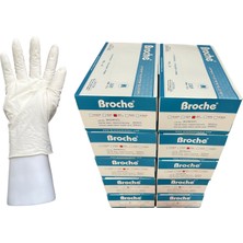 Broche Lateks Pudrasız Muayene Eldiveni M Beden 10'lu Paket