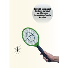 Çocuk ve Evcil Hayvan Dostu Elektrikli Sinek Raketi | Güvenli Kullanım - Lisinya