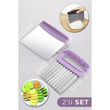 PremiumPort Pratik 2'li Çelik Hamur ve Sebze Dilimleyici Seti, Kolay Kullanım