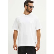Boss Erkek Marka Logo Detaylı Bisiklet Yaka Regular Fit Beyaz T-Shirt 50518743-100