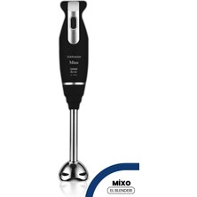 Allians Yüksek Güçlü Paslanmaz Çelik Bıçaklı El Blenderi Siyah