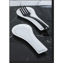 Teknotrust Beyaz Seramik Kirli Kaşık Altlığı, Şık ve Kullanışlı Mutfak Aksesuarı