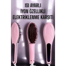Saç Düzleştirici Tarak Isı Ayarlı Yıpranma Önleyici Düzleştirici Fön Tarak - Lisinya