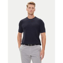 Boss Erkek Pamuk Karışımlı Örme Normal Kalıp Kısa Kollu Lacivert T-Shirt 50543161-404