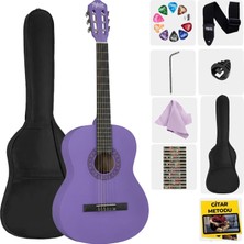 Midex CG-270PRP Mor Renk Klasik Gitar 4/4 Yetişkin Boy Sap Ayarlı Full Set