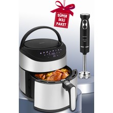Allians Setli Dokunmatik Airfryer ve El Blenderi, Paslanmaz Çelik, Turbo Ayarlı
