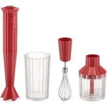 Allians Şık Kırmızı Plisse Blender Seti, Pratik ve Kullanışlı Tasarım