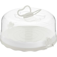 Teknotrust Pratik Kek ve Pasta Saklama Kabı, Kilitli Borcam Taşıma Kutusu