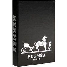 Hermes Siyah Gümüş Dekoratif Kitap Kutu