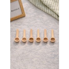 PremiumPort 6'lı Bambu Mini Baharat Kaşığı Seti, Şık ve Kullanışlı Mutfak Aksesuarları