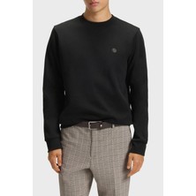 Boss Erkek Düz Model Bisiklet Yaka Uzun Kol Siyah Sweatshirt 50520302-002