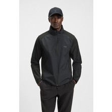 Boss Erkek Normal Fit Kalıp Dik Yaka Süper Esnek Su Itici Kumaş Uzun Kollu Siyah Ceket 50533773-001