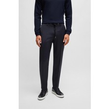 Boss Erkek Beli Lastikli Ip Bağlamalı Regular Fit Lacivert Pantolon 50469169-401