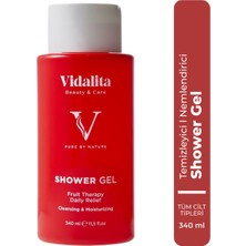 Vidalita Beauty & Care Fruit Therapy Duş Jeli – Çilek Çekirdeği & Argan Yağı ile Besleyici ve Canlandırıcı – 340 ml