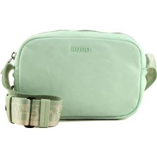 Hugo Kadın Marka Logolu Ayarlanabilir Omuz Askılı Yeşil Omuz Çantası 50511905-332