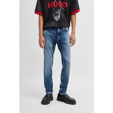 Hugo Erkek Ekstra Dar Kesim Denim Normal Bel Dar Paça Mavi Jeans 50530593-410